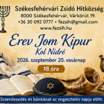 Erev Jom Kipur – Az Engesztelés Napja