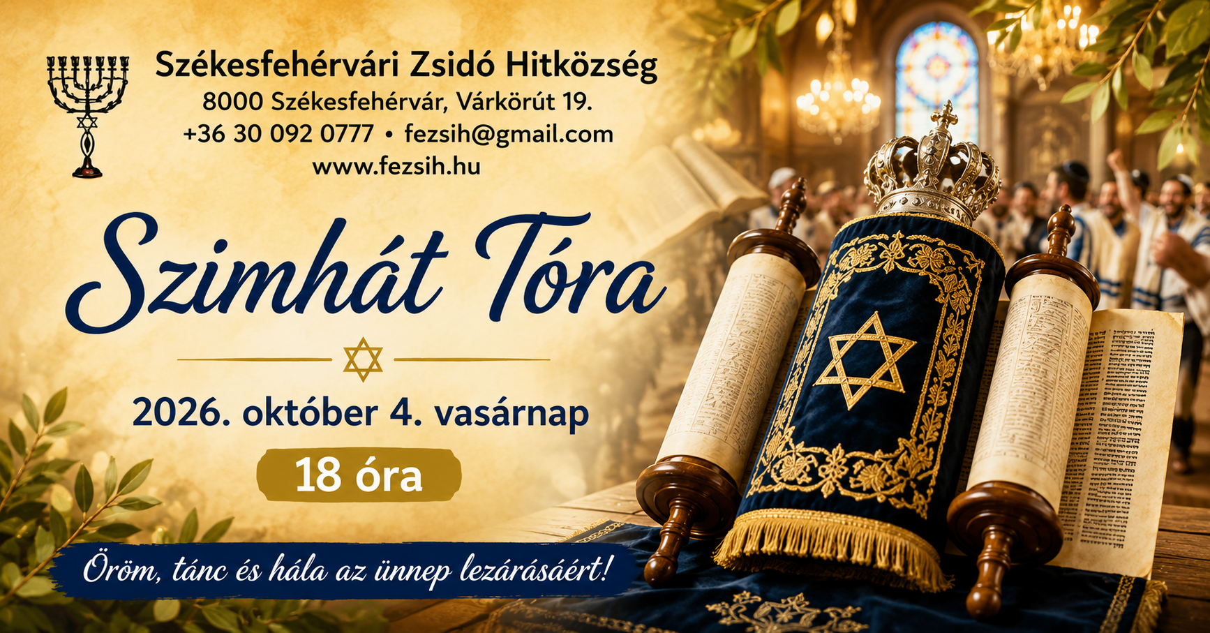 Szimchát Tóra – A Tóra Örömünnepe